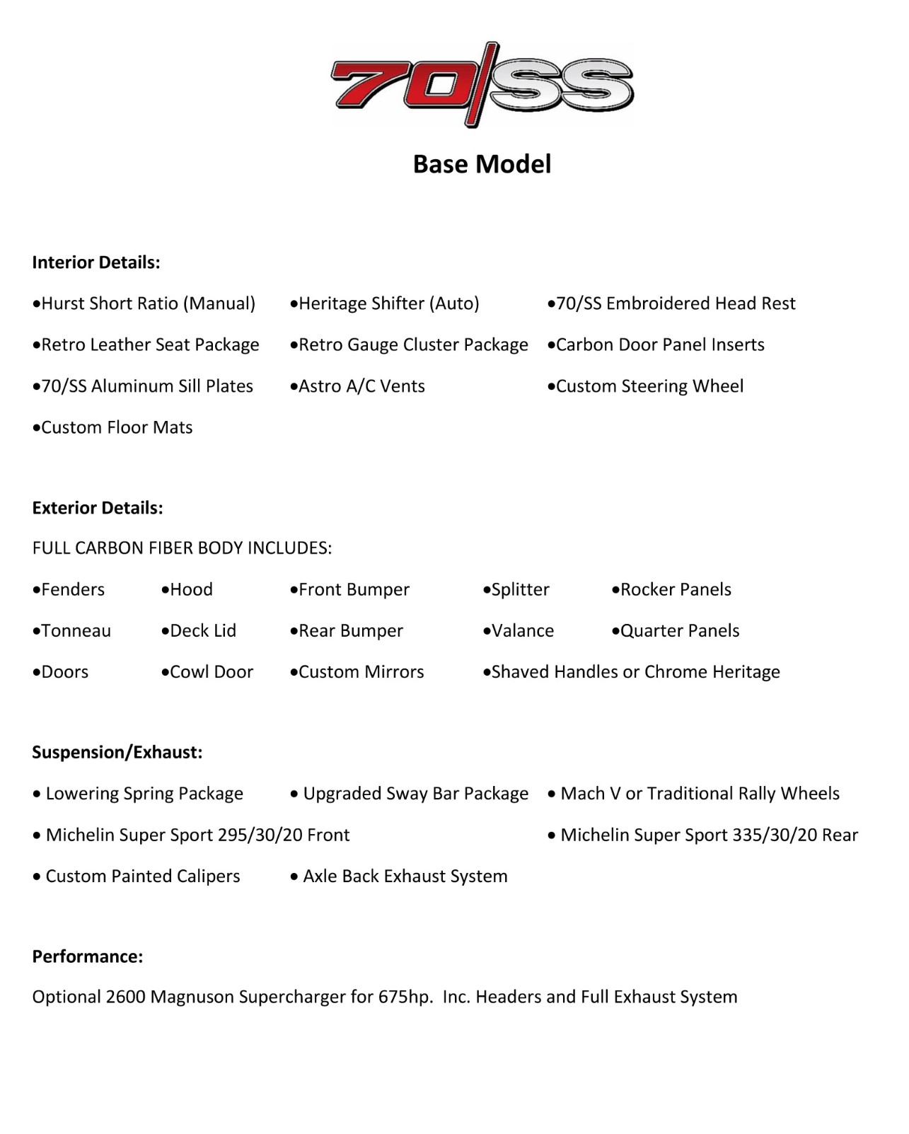 The New 2024 Chevy Chevelle 70 SS – Base Model
